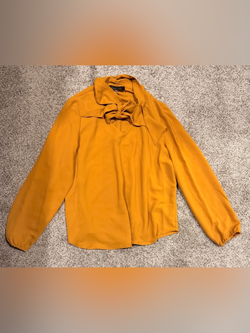 Mustard Tie-Neck Blouse - Women